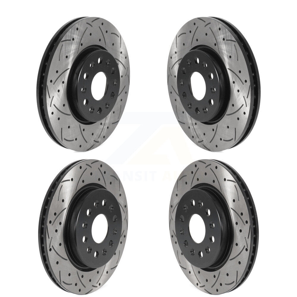 Drilled Slot Brake Rotor Front Rear Kit For Chevrolet Traverse GMC Acadia Blazer