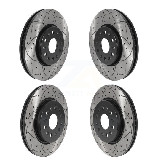 Drilled Slot Brake Rotor Front Rear Kit For Chevrolet Traverse GMC Acadia Blazer