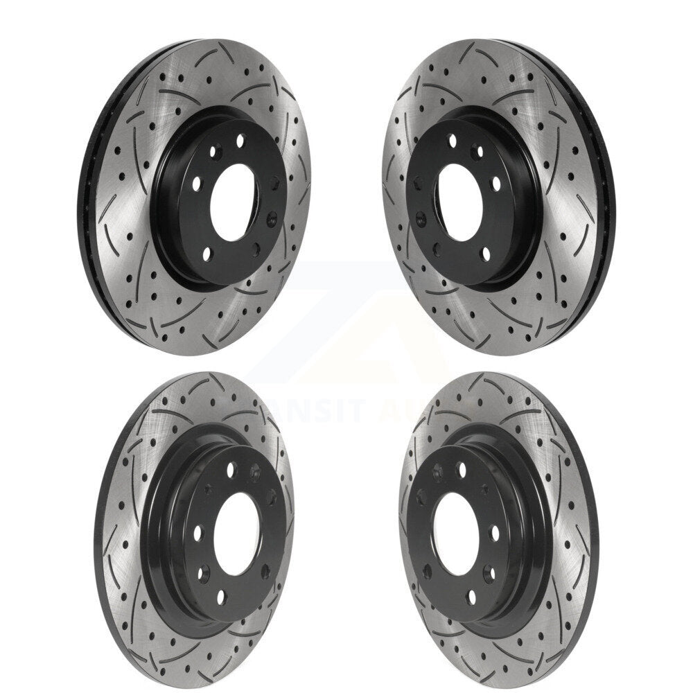 Drill Slot Brake Rotor Front Rear Kit For Ford Fusion Mazda 6 Lincoln MKZ Zephyr