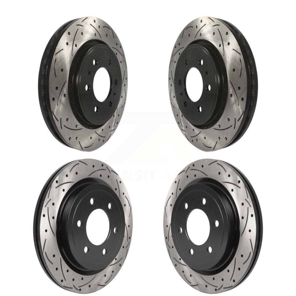 Drilled Slot Disc Brake Rotors Front Rear Kit For Ford F-150 Expedition Lincoln