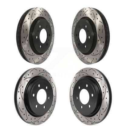 Drilled Slot Disc Brake Rotors Front Rear Kit For Ford F-150 Expedition Lincoln