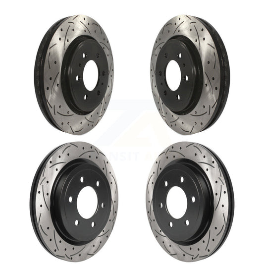 Drilled Slot Disc Brake Rotors Front Rear Kit For Ford F-150 Expedition Lincoln