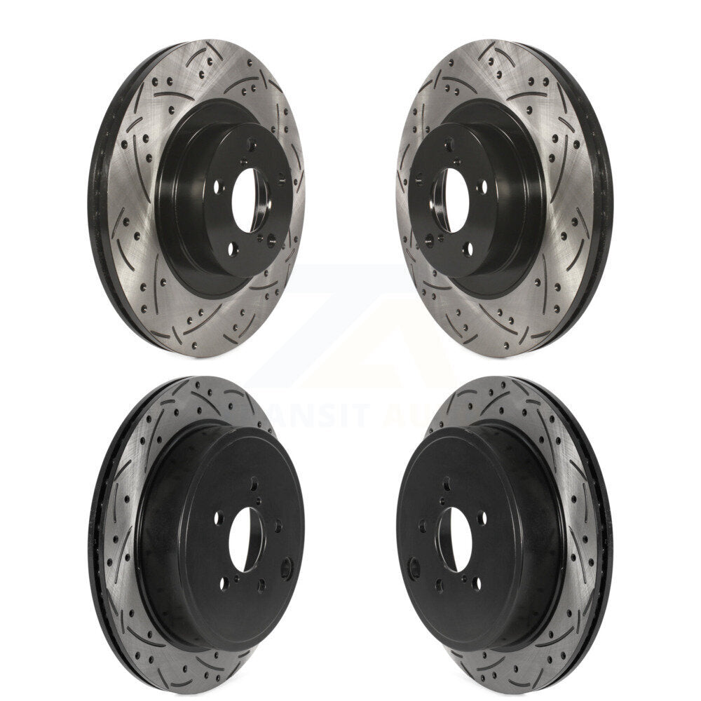 Coated Drill Slot Disc Brake Rotors Front Rear Kit For Subaru BRZ Toyota 86 GR86