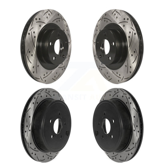 Coated Drill Slot Disc Brake Rotors Front Rear Kit For Subaru BRZ Toyota 86 GR86