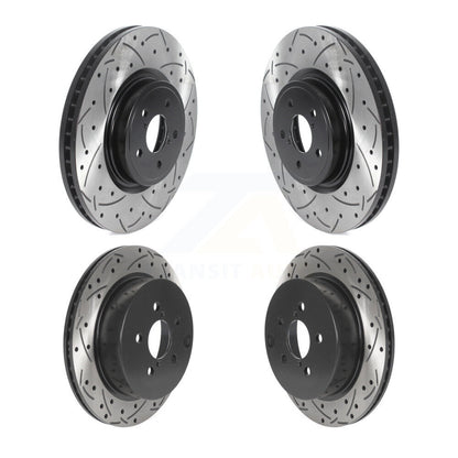 Drilled Slot Disc Brake Rotors Front Rear Kit For 2014-2018 Subaru Forester 2.0L