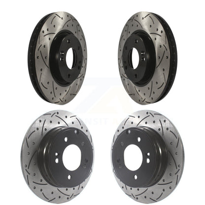Coated Drill Slot Disc Brake Rotors Front Rear Kit For Hyundai Sonata Kia Optima