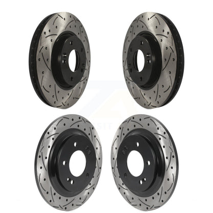 Drill Slot Disc Brake Rotor Front Rear Kit For Kia Optima Hyundai Sonata Soul EV