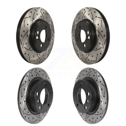 Coated Drilled Slot Disc Brake Rotors Front Rear Kit For Mini Cooper Countryman