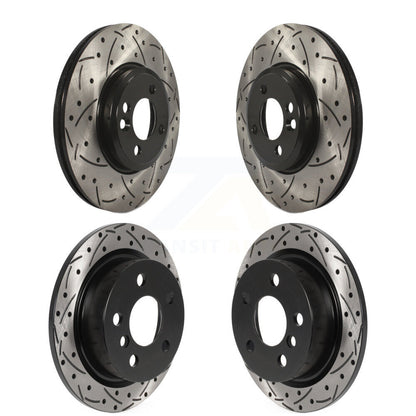 Coated Drill Slot Disc Brake Rotor Front Rear Kit For 2015 Mini Cooper 2.0L/1.5L