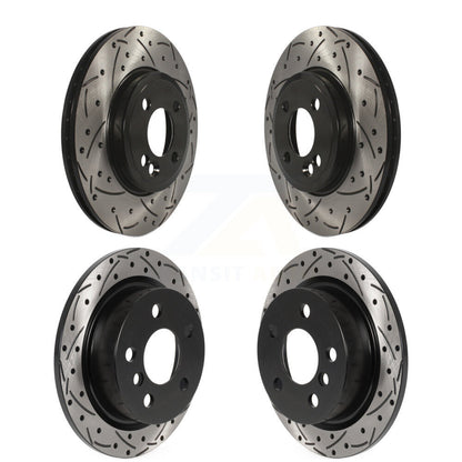 Coated Drill Slot Disc Brake Rotor Front Rear Kit For 2015 Mini Cooper 2.0L/1.5L