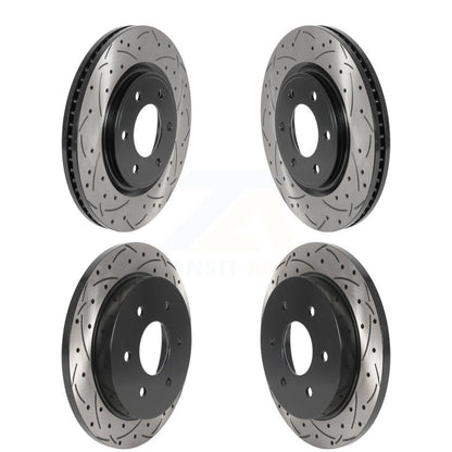 Drill Slot Disc Brake Rotor Front Rear Kit For Nissan TITAN Armada INFINITI QX56