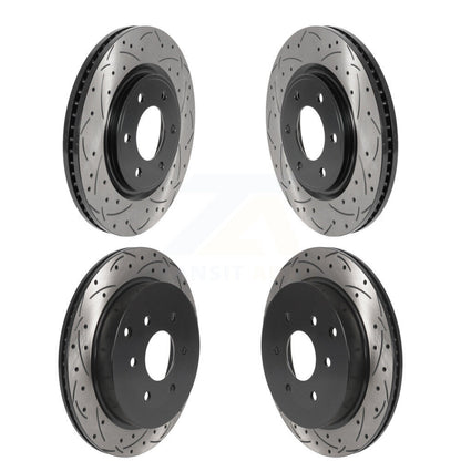 Drill Slot Disc Brake Rotors Front Rear Kit For INFINITI QX80 Nissan Armada QX56