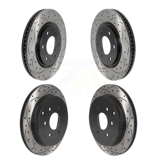 Drill Slot Disc Brake Rotors Front Rear Kit For INFINITI QX80 Nissan Armada QX56