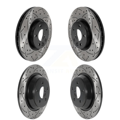Drill Slot Disc Brake Rotor Front Rear Kit For 2012-2015 Land Rover Range Evoque