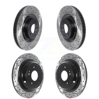 Coat Drill Slot Disc Brake Rotor Front Rear Kit For Hyundai Genesis G80 Kia K900