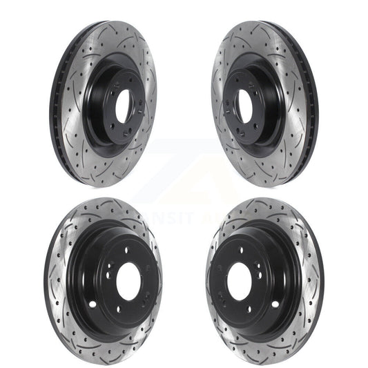 Coat Drill Slot Disc Brake Rotor Front Rear Kit For Hyundai Genesis G80 Kia K900