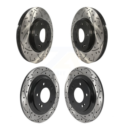 Drilled Slot Disc Brake Rotors Front Rear Kit For Kia Forte5 Hyundai Elantra GT
