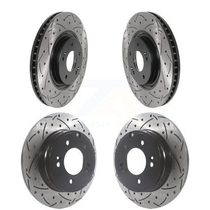 Drill Slot Disc Brake Rotor Front Rear Kit For Hyundai Tucson Kia Optima Cadenza