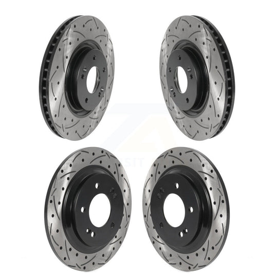Drill Slot Disc Brake Rotor Front Rear Kit For Kia Optima Hyundai Sonata Cadenza