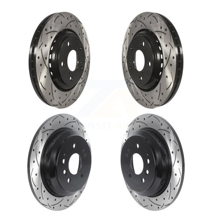 Drilled Slot Disc Brake Rotors Front Rear Kit For Honda Pilot Ridgeline Passport