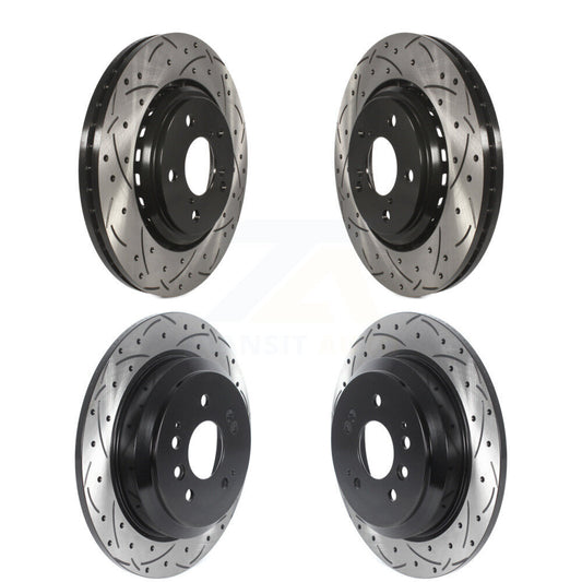 Drilled Slot Disc Brake Rotors Front Rear Kit For Honda Pilot Ridgeline Passport