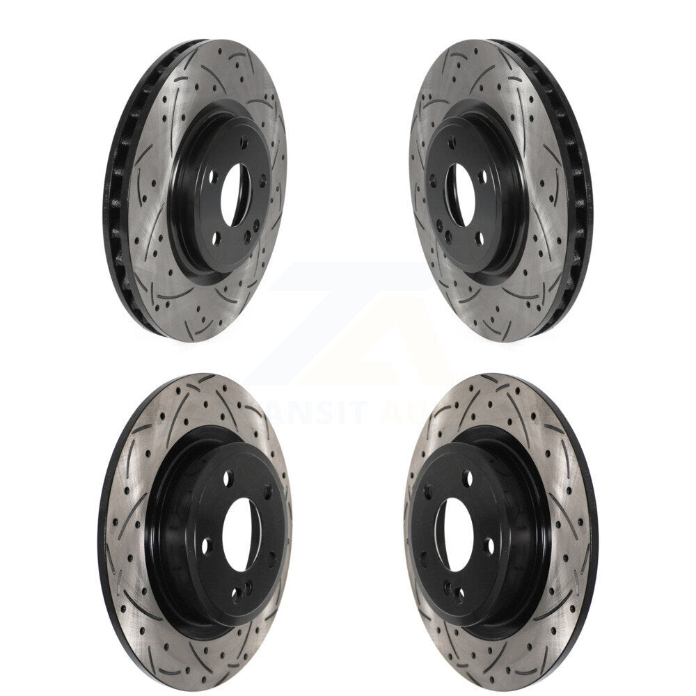 Drill Slot Brake Rotors Front Rear Kit For Mercedes-Benz GLA250 CLA250 B250 QX30