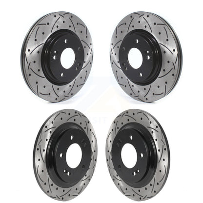 Drilled Slot Brake Rotor Front Rear Kit For Kia Hyundai Optima Elantra GT Sonata