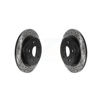 Drill Slot Disc Brake Rotors Rear Pair For Chevrolet Malibu Buick Regal LaCrosse