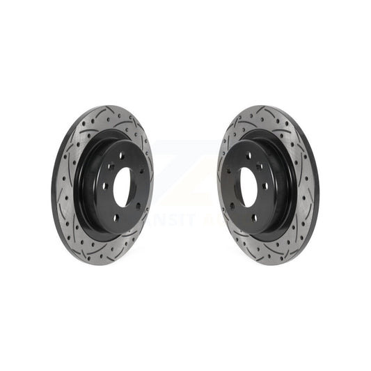 Drill Slot Brake Rotors Rear Pair For Chevrolet Equinox GMC Terrain Malibu Buick