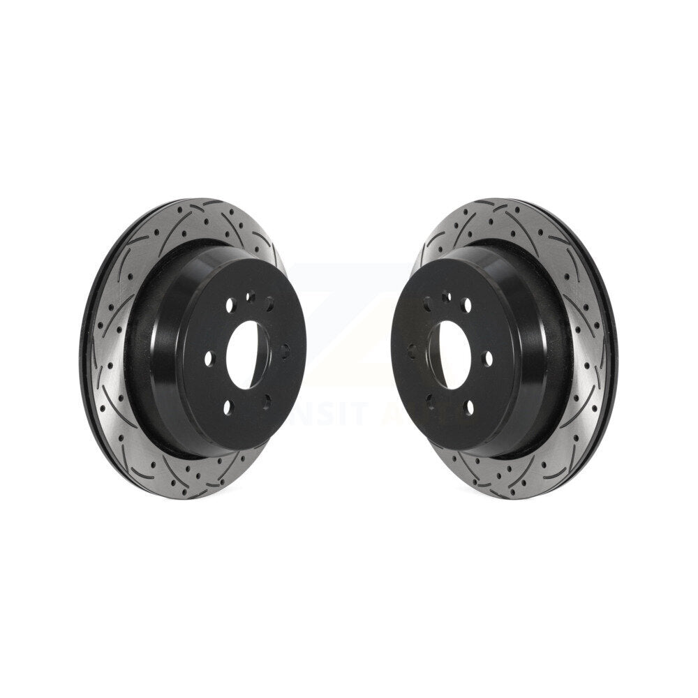 Drilled Slot Brake Rotors Rear Pair For 2015-2020 Chevrolet Colorado GMC Canyon