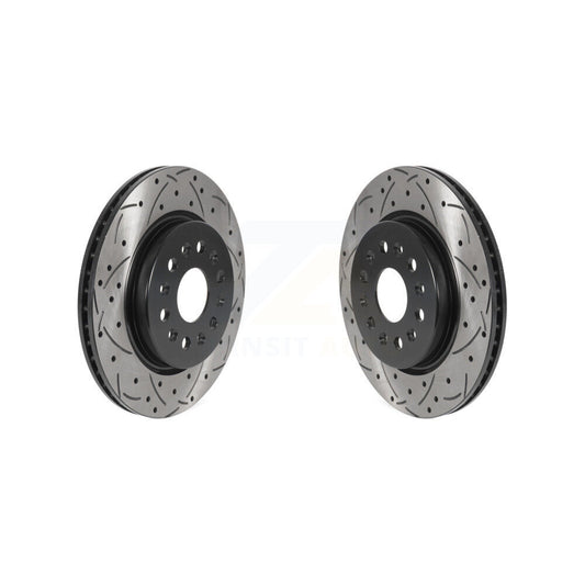 Drill Slot Brake Rotors Rear Pair For Chevrolet Cadillac XT5 Traverse GMC Acadia