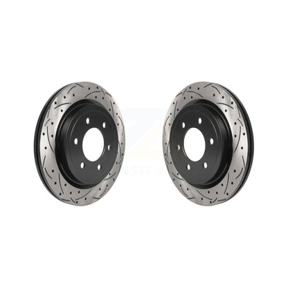 Drilled Slot Brake Rotors Rear Pair For Ford F-150 Expedition Lincoln Navigator