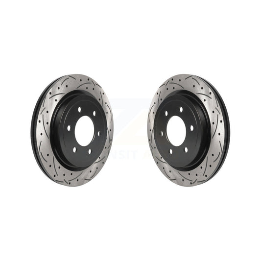 Drilled Slot Brake Rotors Rear Pair For Ford F-150 Expedition Lincoln Navigator