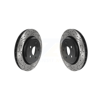 Drilled Slot Brake Rotor Rear Pair For Jeep Grand Cherokee Dodge Durango Charger