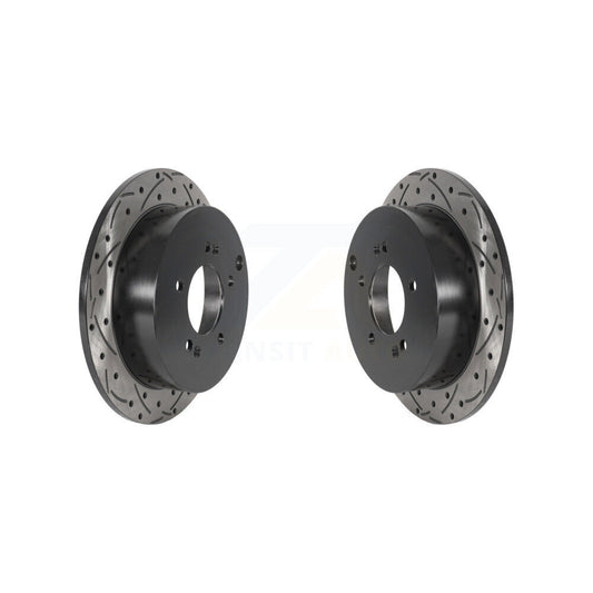 Drilled Slot Disc Brake Rotor Rear Pair For Hyundai Tucson Kia Sportage Santa Fe
