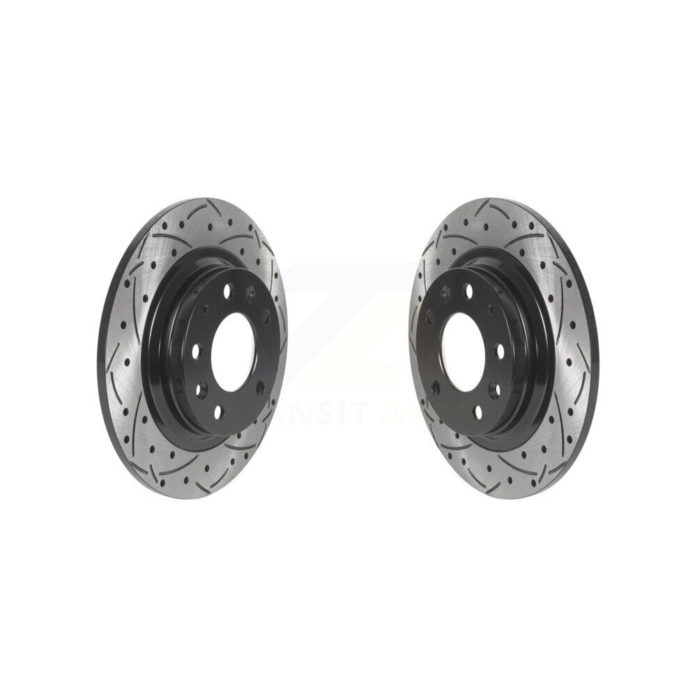 Drill Slot Brake Rotors Rear Pair For Ford Fusion Mazda 6 MX-5 Miata Lincoln MKZ