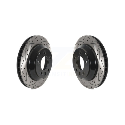 Drill Slot Brake Rotors Rear Pair For Porsche Cayenne Volkswagen Touareg Audi Q7