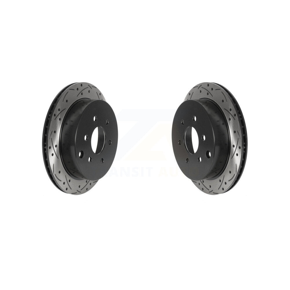 Drill Slot Disc Brake Rotors Rear Pair For Nissan Frontier Xterra Suzuki Equator