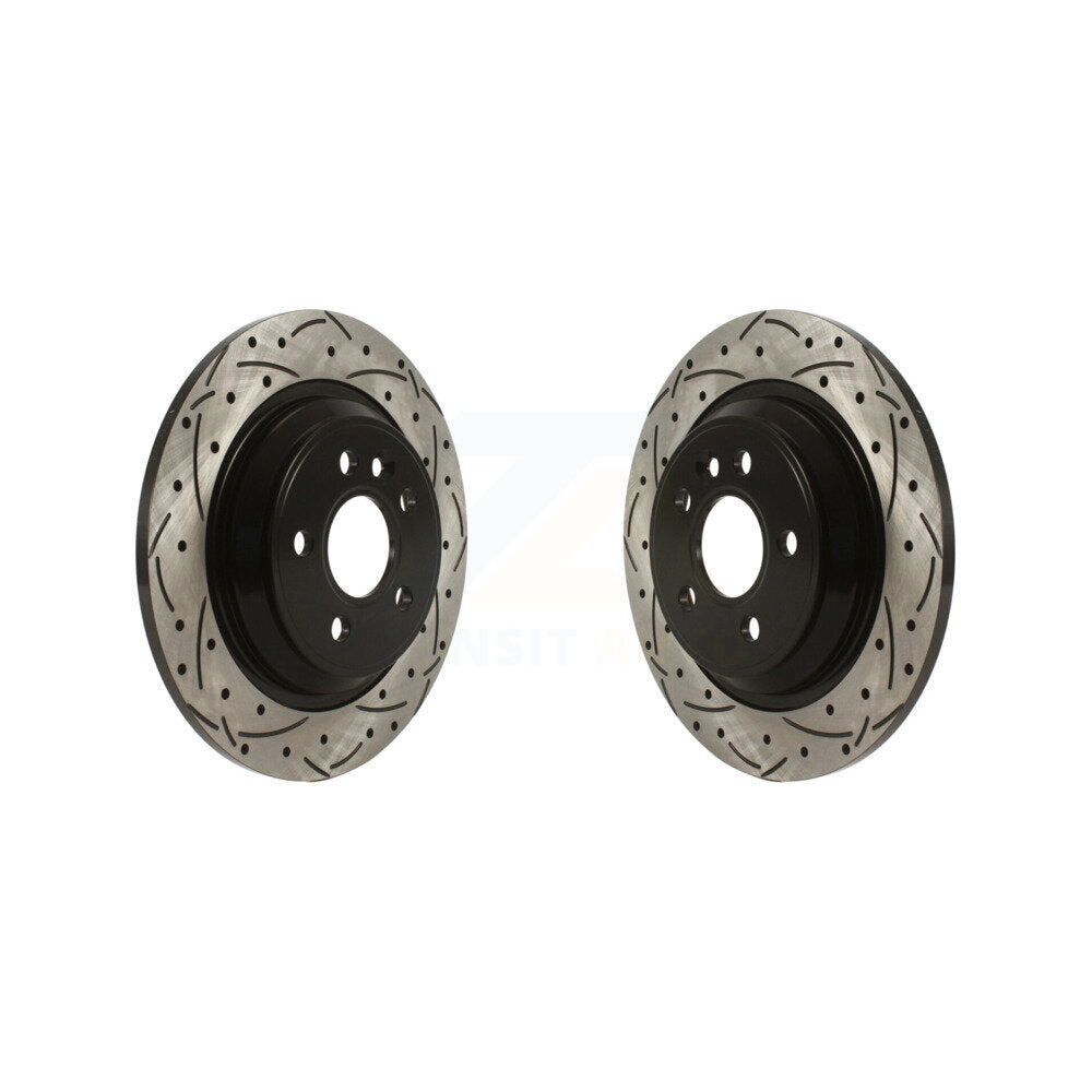 Drilled Slot Brake Rotors Rear Pair For Volvo XC70 S60 V60 S80 Cross Country V70