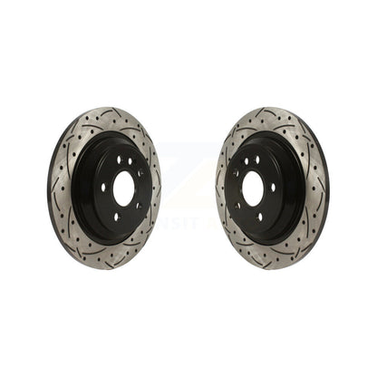 Drilled Slot Brake Rotors Rear Pair For Volvo XC70 S60 V60 S80 Cross Country V70