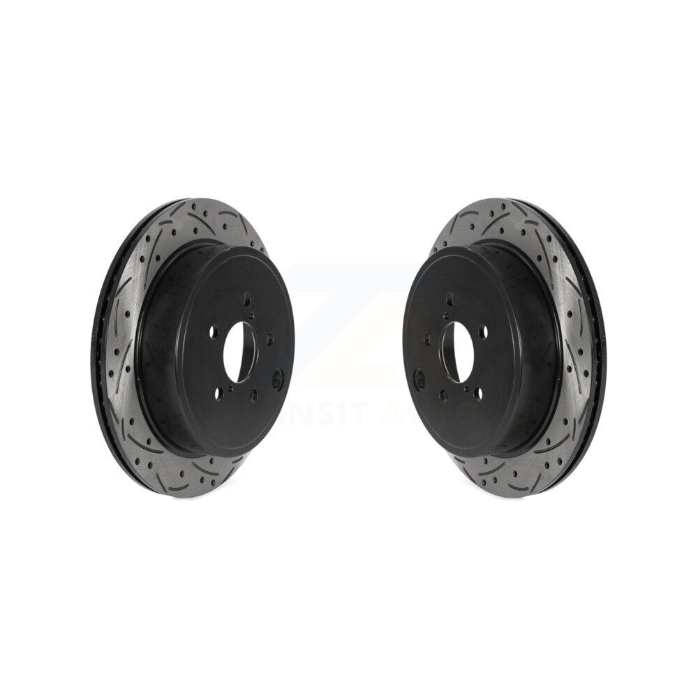 Drill Slot Brake Rotor Rear Pair For Subaru Outback Legacy BRZ Scion FR-S Toyota