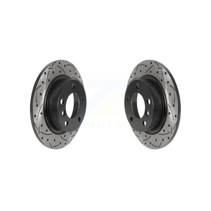 Coated Drill Slot Disc Brake Rotors Rear Pair For Mini Cooper Countryman Paceman