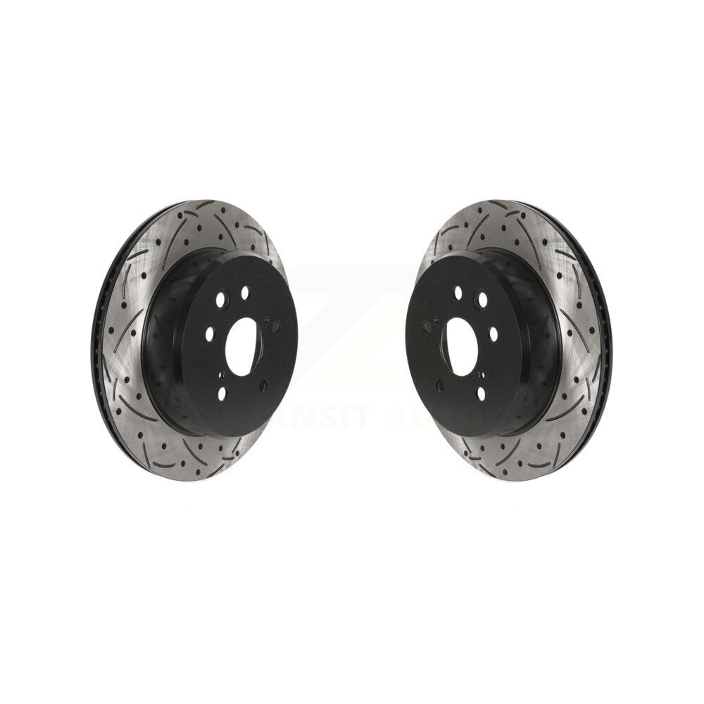 Drill Slot Brake Rotors Rear Pair For Lexus IS300 IS350 GS350 RC350 RC300 IS200t