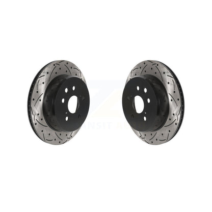 Drill Slot Brake Rotors Rear Pair For Lexus IS300 IS350 GS350 RC350 RC300 IS200t