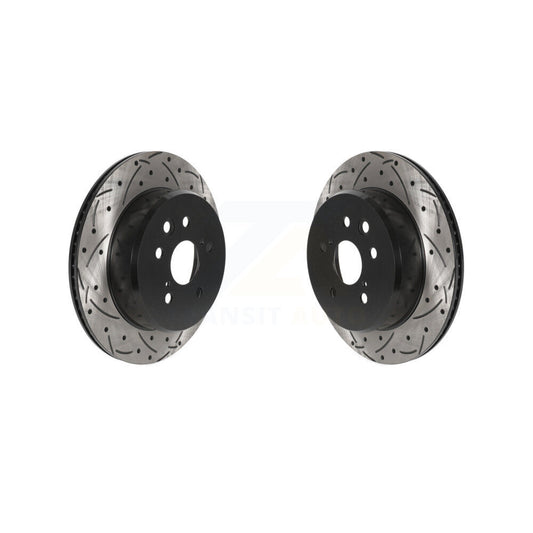 Drill Slot Brake Rotors Rear Pair For Lexus IS300 IS350 GS350 RC350 RC300 IS200t
