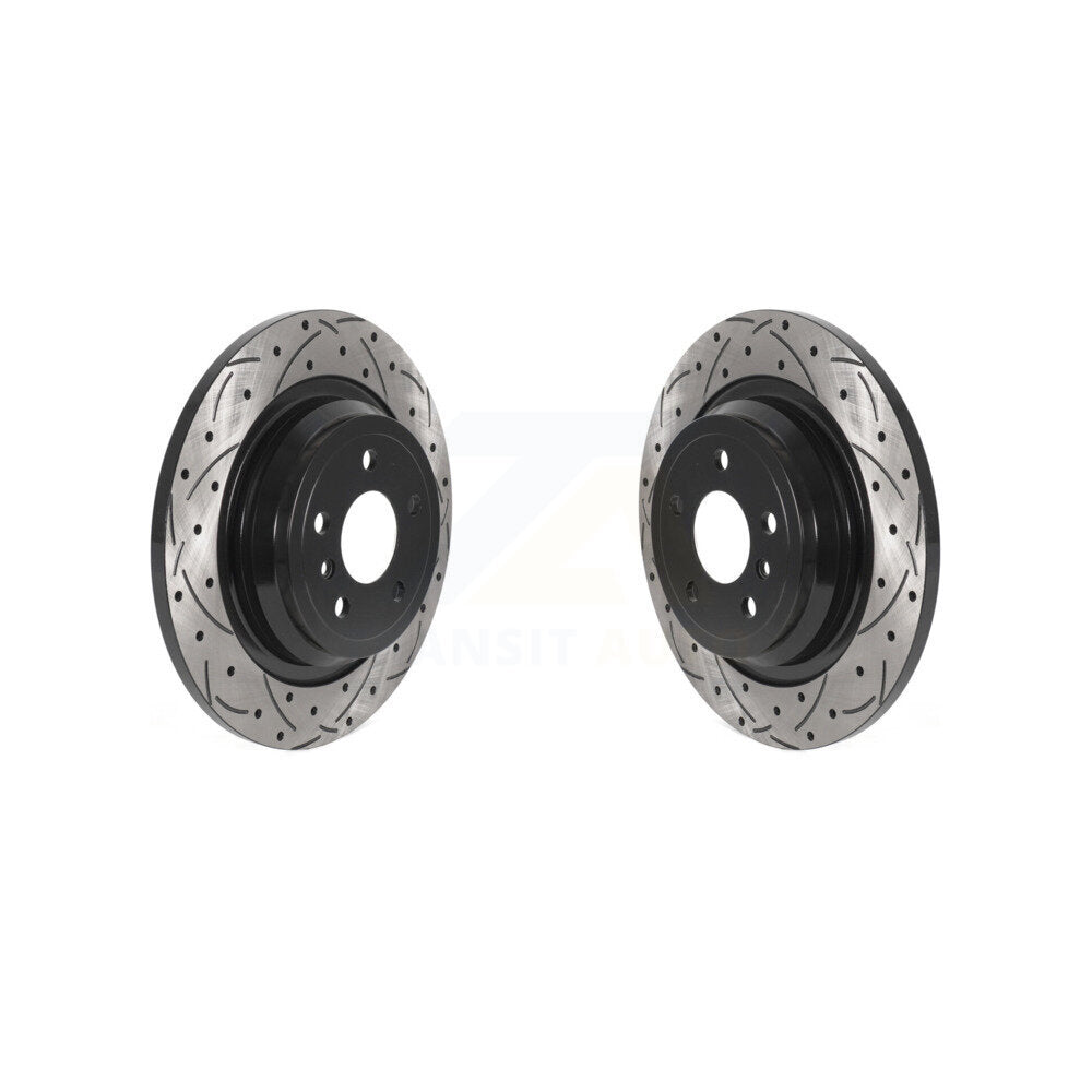 Drilled Slot Brake Rotors Rear Pair For Mercedes-Benz ML350 GLE350 ML250 GLE300d