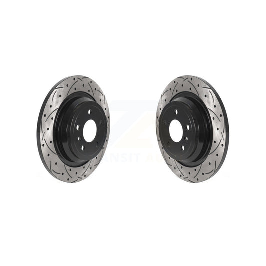 Drilled Slot Brake Rotors Rear Pair For Mercedes-Benz ML350 GLE350 ML250 GLE300d
