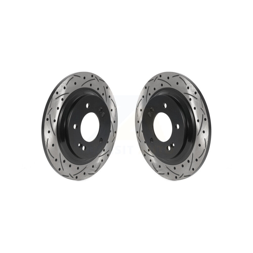 Drill Slot Brake Rotor Rear Pair For Hyundai Kia Sonata Optima Kona Forte5 GT EV