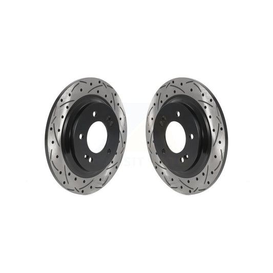 Drill Slot Brake Rotor Rear Pair For Hyundai Kia Sonata Optima Kona Forte5 GT EV