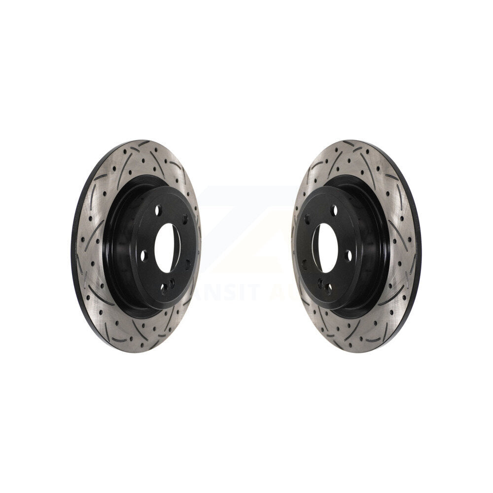 Drill Slot Brake Rotor Rear Pair For Mercedes-Benz GLA250 CLA250 B250 INFINITI B